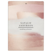 Pink girly rose gold modern stylish elegant klemmbrett (Rückseite)