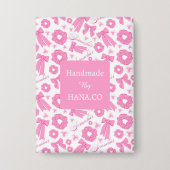 Pink Girly Scrunchies Pattern Cute Hair Accessory Button (Vorderseite)