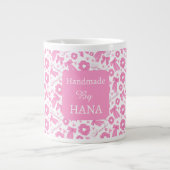 Pink Girly Scrunchies Pattern Cute Hair Accessory Jumbo-Tasse (Vorderseite)