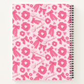 Pink Girly Scrunchies Pattern Cute Hair Accessory Notizblock (Rückseite)