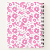 Pink Girly Scrunchies Pattern Cute Hair Accessory  Notizblock (Rückseite)