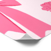 Pink Girly Scrunchies Pattern Cute Hair Accessory  Poster (Ecke)