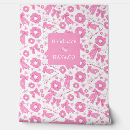 Pink Girly Scrunchies Pattern Cute Hair Accessory Tapete