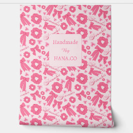 Pink Girly Scrunchies Pattern Cute Hair Accessory Tapete