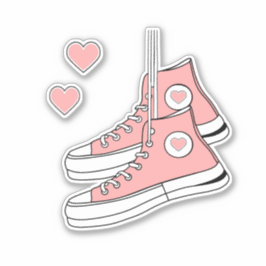 Pink Girly Sneakers Aufkleber
