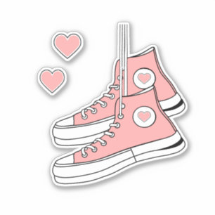 Pink Girly Sneakers Aufkleber