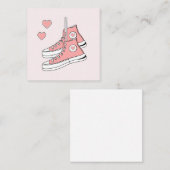 Pink Girly Sneakers Mitteilungskarte (Vorne/Hinten)