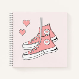 Pink Girly Sneakers Notizblock