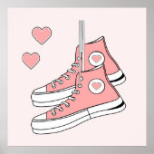 Pink Girly Sneakers Poster (Vorne)