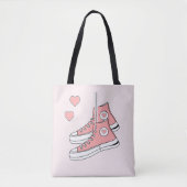 Pink Girly Sneakers Tasche (Vorderseite)