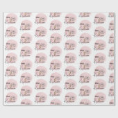 Pink Girly Spread Kindness Geschenkpapier (Flach)