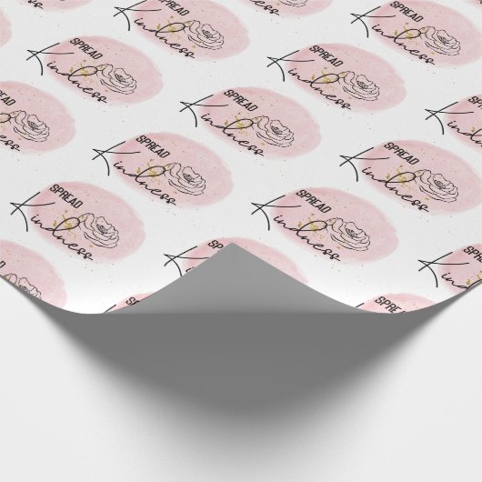 Pink Girly Spread Kindness Geschenkpapier (Ecke)