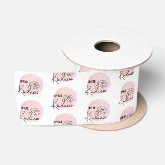 Pink Girly Spread Kindness Satinband (Spule)