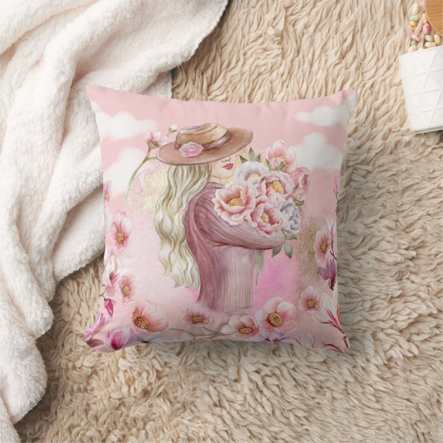 Pink Girly Throw Kissen - Soft & Stylish (Decke)