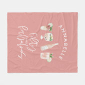 Pink Girly Water Color 50 und fabelhaften Geburtst Fleecedecke (Vorderseite (Horizontal))