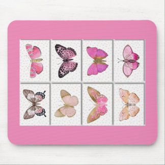 Pink Girterfly Mousepad