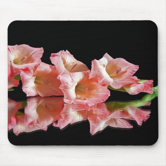 Pink Gladiolus Reflection Mousepad (Vorne)