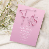 Pink Glam 50. Geburtstag Einladung