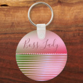 Pink Glam Boss Lady Schlüsselanhänger (Vorderseite)