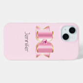 Pink Glam Bow mit Center Gemstone Case-Mate iPhone Hülle (Rückseite (Horizontal))