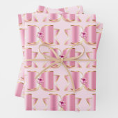 Pink Glam Bow mit Center Gemstone Geschenkpapier Set (Beispiel)