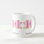 Pink Glam Bow mit Center Gemstone Kaffeetasse (VorderseiteRechts)