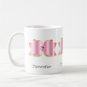 Pink Glam Bow mit Center Gemstone Kaffeetasse (Links)
