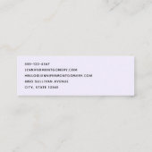 Pink Glam Bow mit Center Gemstone Mini Visitenkarte (Rückseite)