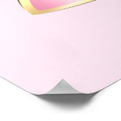 Pink Glam Bow mit Center Gemstone Poster (Ecke)