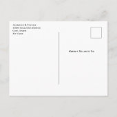 Pink Glam Bow mit Center Gemstone Save the Date Einladungspostkarte (Rückseite)