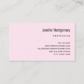 Pink Glam Bow mit Center Gemstone Visitenkarte (Rückseite)