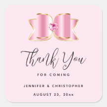 Pink Glam Bow mit einem Center Gem Wedding Vielen