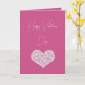 Pink Glam Diamonds Herz Karte (Gelbe Blume)