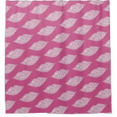 Pink Glam Diamonds Lips Kiss XOXO Duschvorhang (Vorderseite)