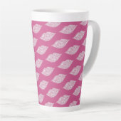 Pink Glam Diamonds Lips Kiss XOXO Milchtasse (Rechte Ecke)