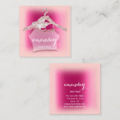 Pink Glam Fashion Shop Blogger Influencer Quadratische Visitenkarte (Vorne/Hinten)