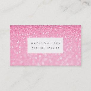 Pink Glam Glitzer Glamour Fashion Stylist Visitenkarte