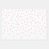 Pink Glam Glitzer Hearts Geschenkpapier Set (Vorderseite 3)