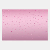 Pink Glam Glitzer Hearts Geschenkpapier Set (Vorderseite)