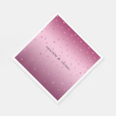 Pink Glam Glitzer Hearts Serviette (Ecke)