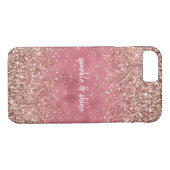Pink Glam Glitzy Glitzer Case-Mate iPhone Hülle (Rückseite (Horizontal))