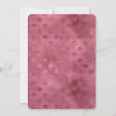 Pink Glam Glitzy Lips Birthday Einladung (Rückseite)