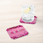 Pink Glam "Glückwunschs" Untersetzer (Vor Ort)