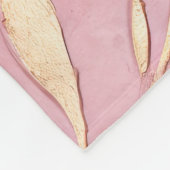 Pink Glam Gold Blätter Fleecedecke (Ecke)