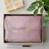 Pink Glam Gold Blätter Seidenpapier (Geschenk)