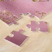 Pink Glam Gold Diamonds Puzzle (Seite)