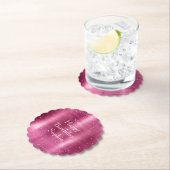 Pink Glam Gold Sparkle Confetti Geburtstag Untersetzer (Vor Ort)