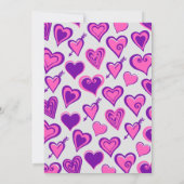Pink Glam Herzdesign Pattern 83. Geburtstag Einlad Einladung (Rückseite)