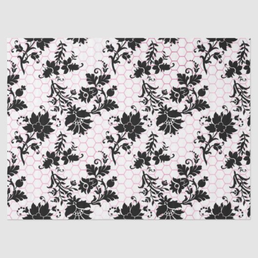 Pink Glam Honeycomb Serie Design #17 Seidenpapier (Vorderseite)