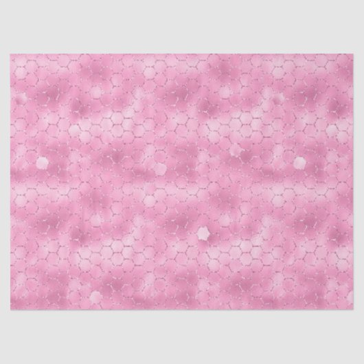 Pink Glam Honeycomb Serie Design #18 Seidenpapier (Vorderseite)
